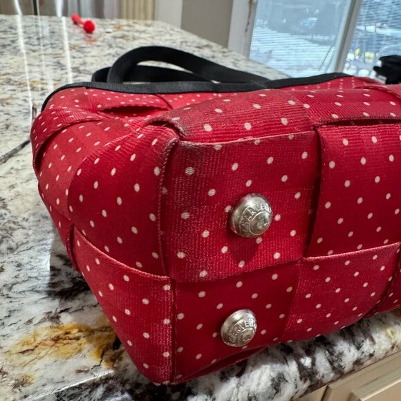 Harveys for Disney Couture Minnie Mouse Red Polka Dot Seatbelt Purse Handles Bow - Picture 12 of 12